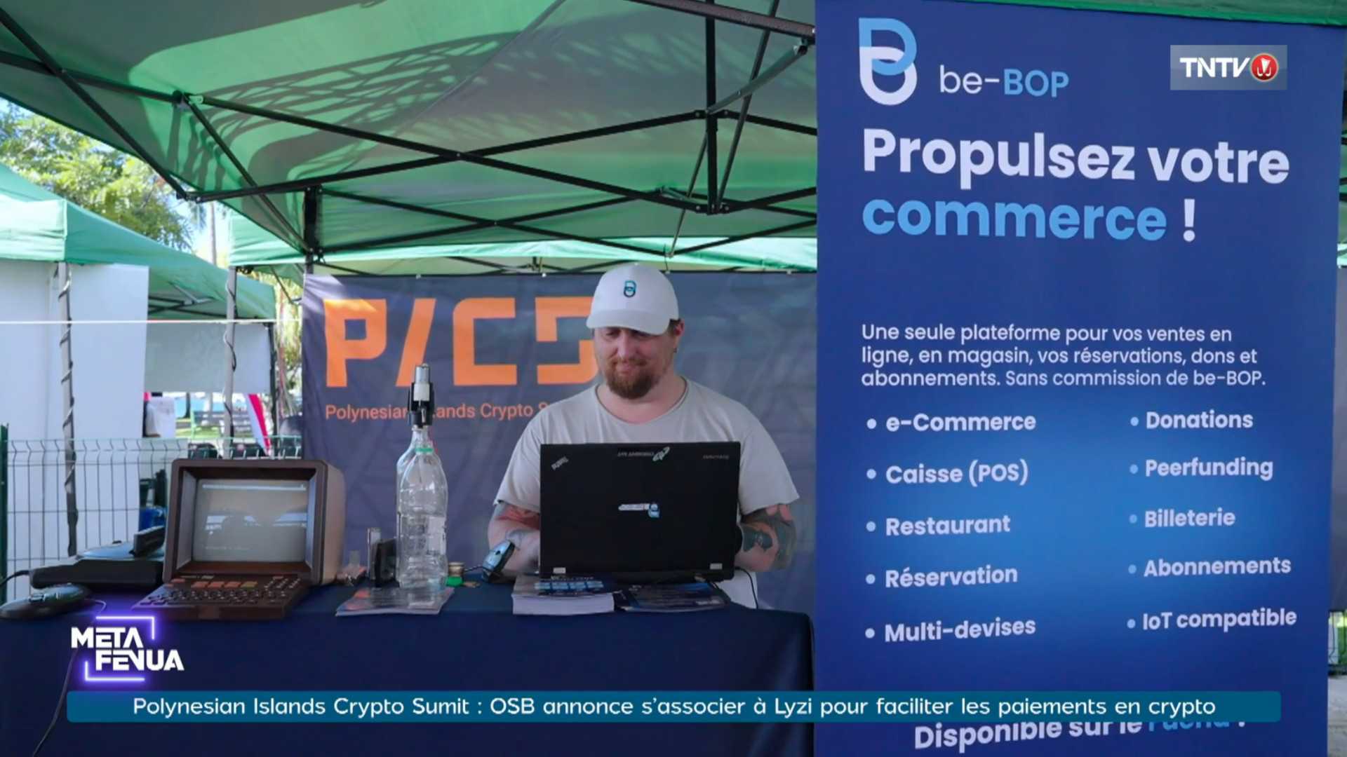 Capture du reportage TV nationale tahitienne sur be-BOP